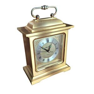 Seth Thomas Carriage Rapture Solid Brass Quartz Alarm Clock Vintage Japan